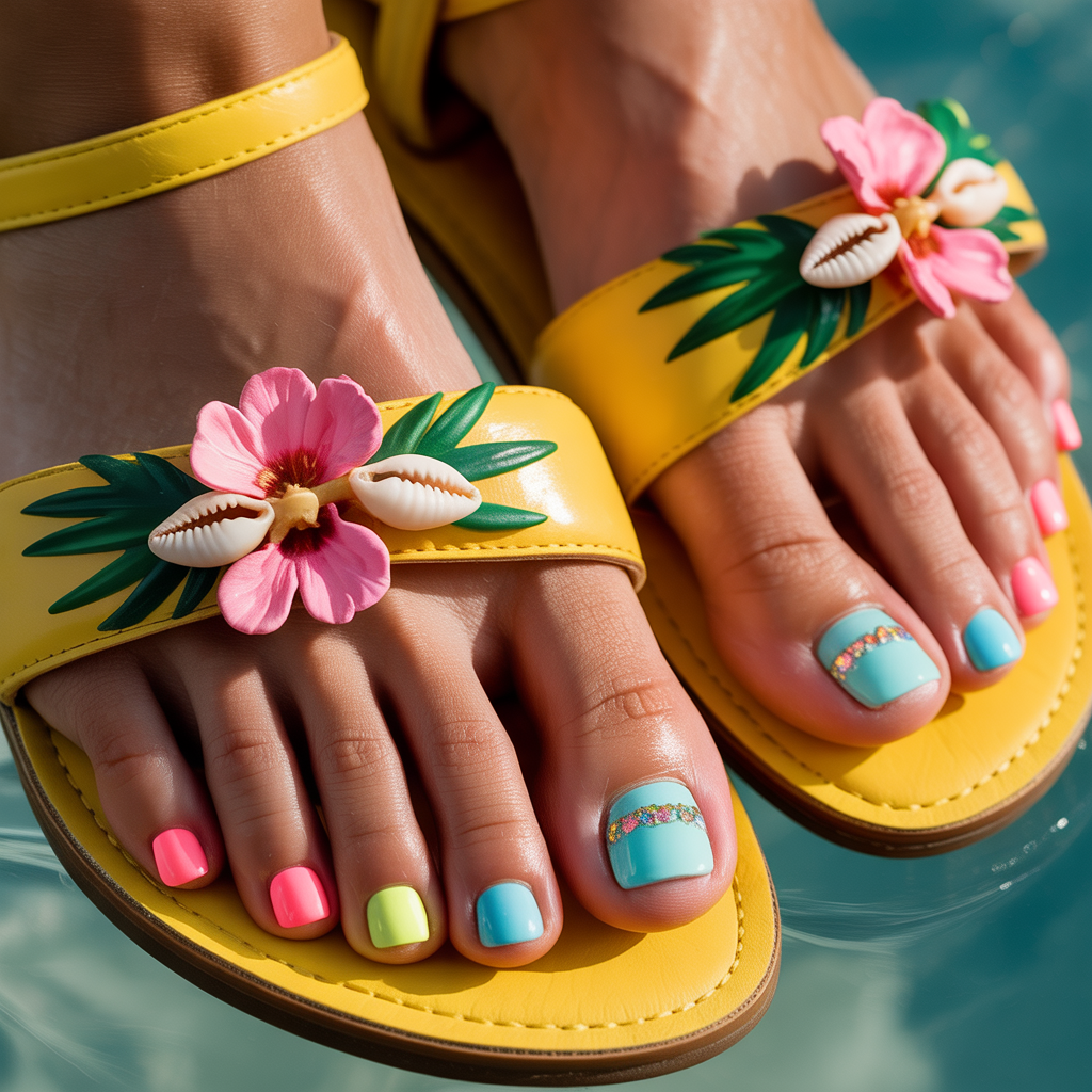 summer toe nails