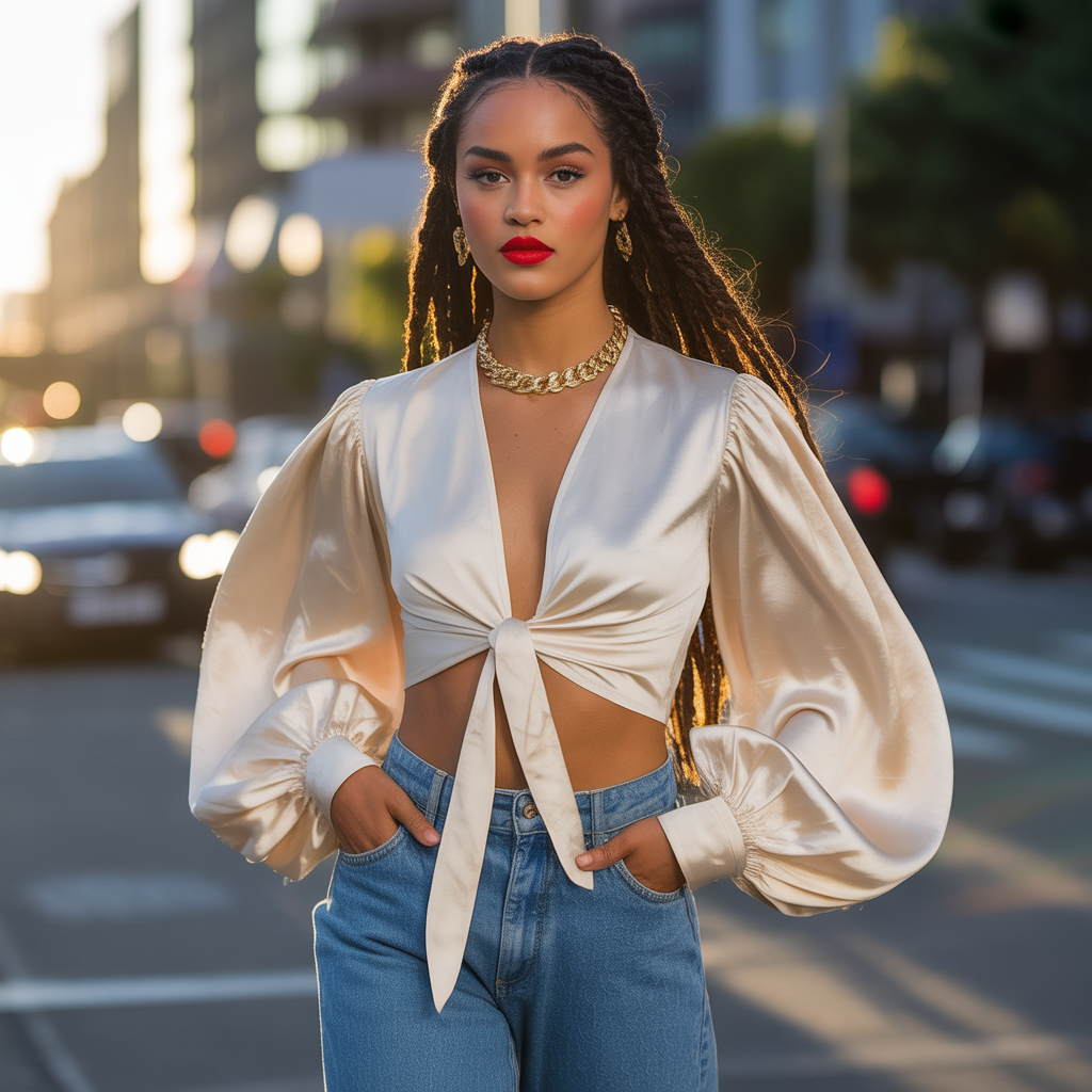 tops for wide leg jeans