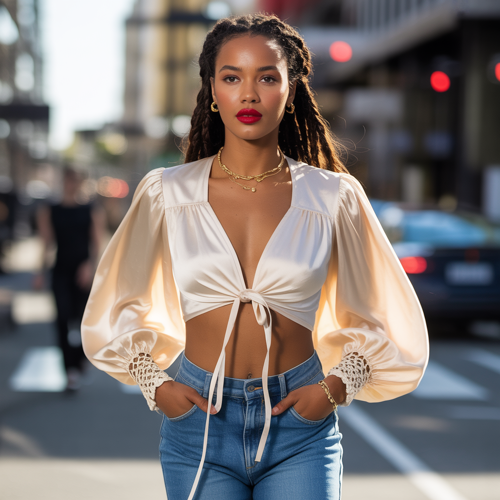 tops for wide leg jeans