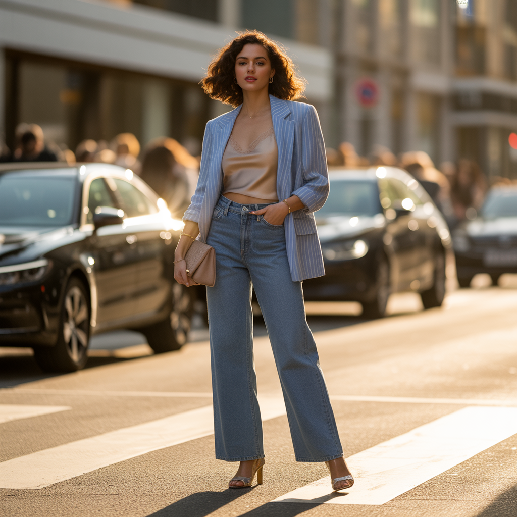 tops to wear with wide leg jeans