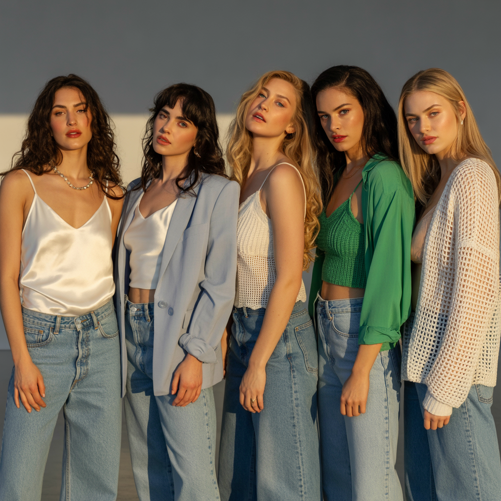 tops to wear with wide leg jeans