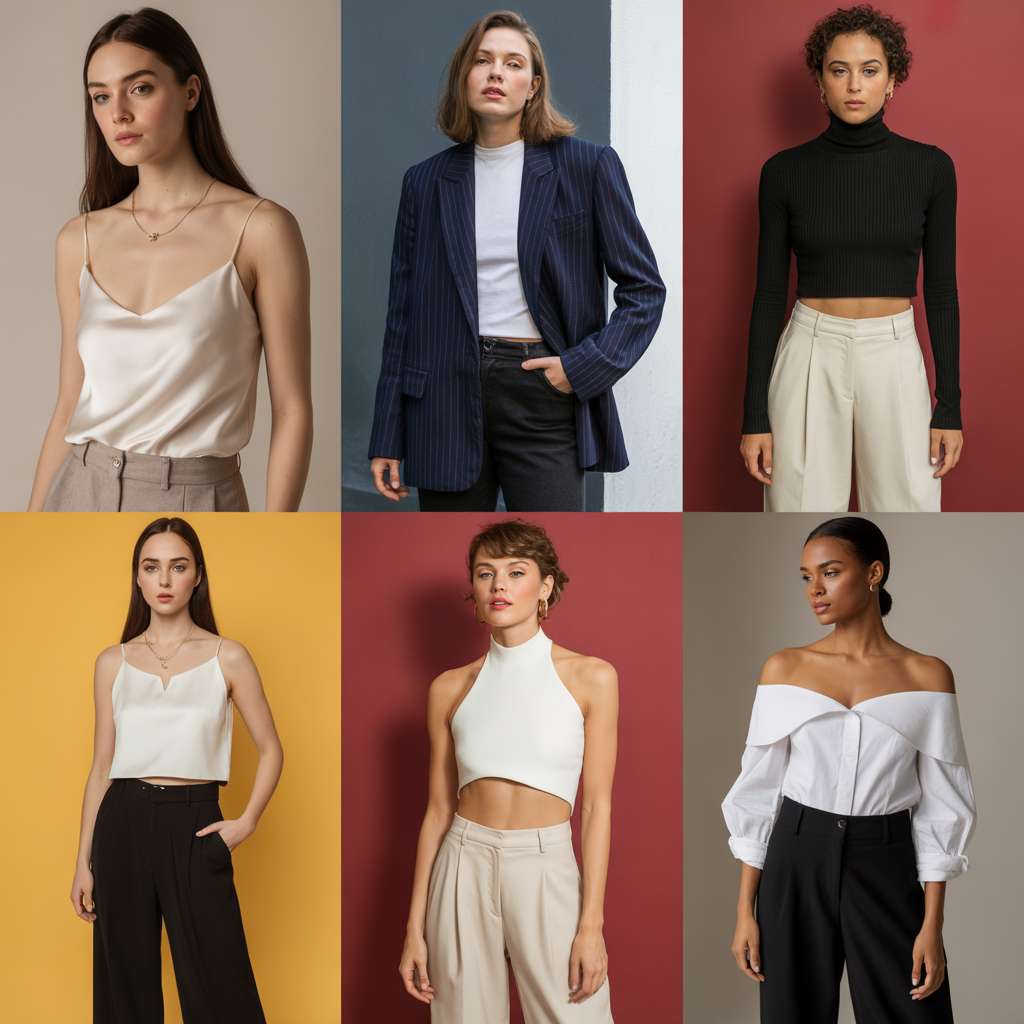 tops to wear with wide leg pants