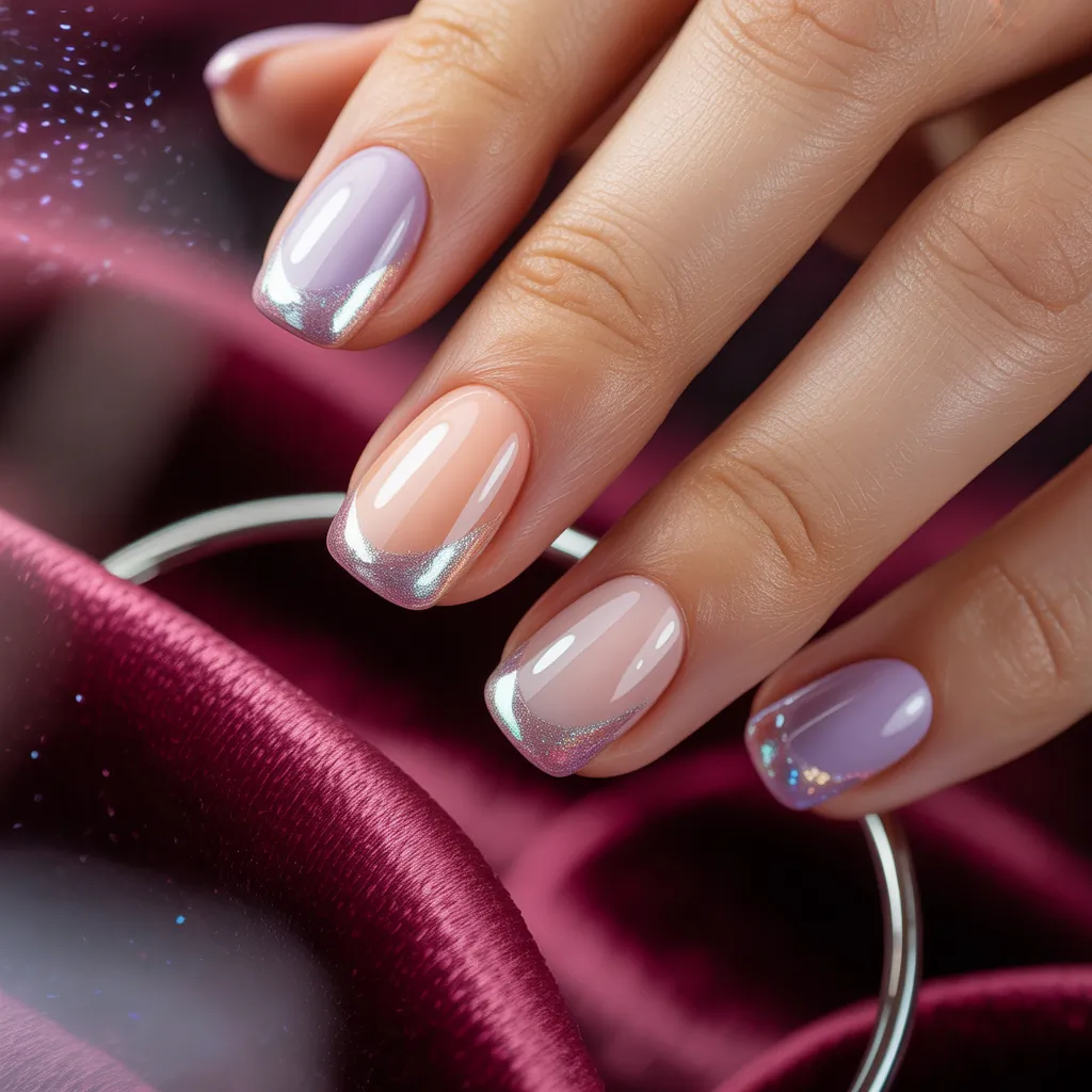 trendy short acrylic nails