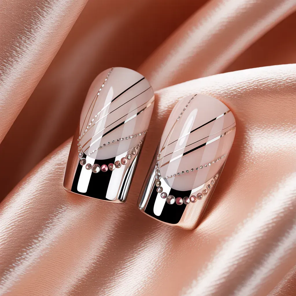 trendy short acrylic nails