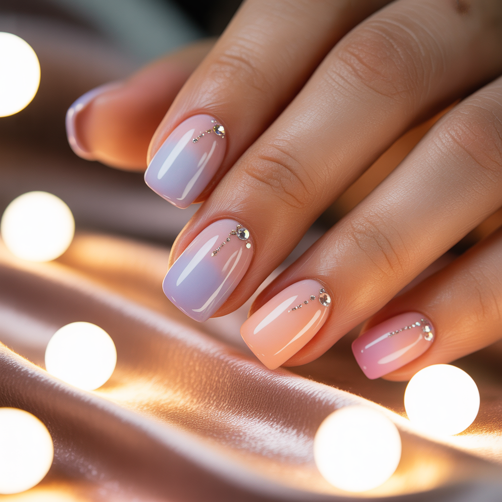 trendy short acrylic nails