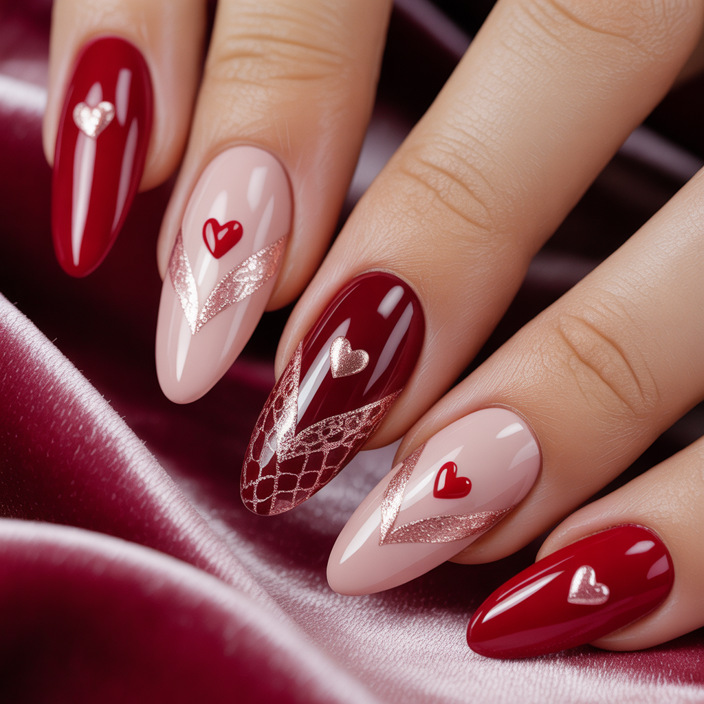 valentine nails