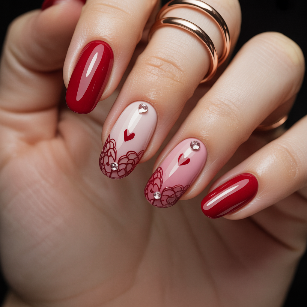 valentine nails