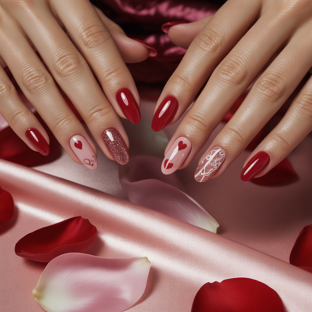 valentine nails