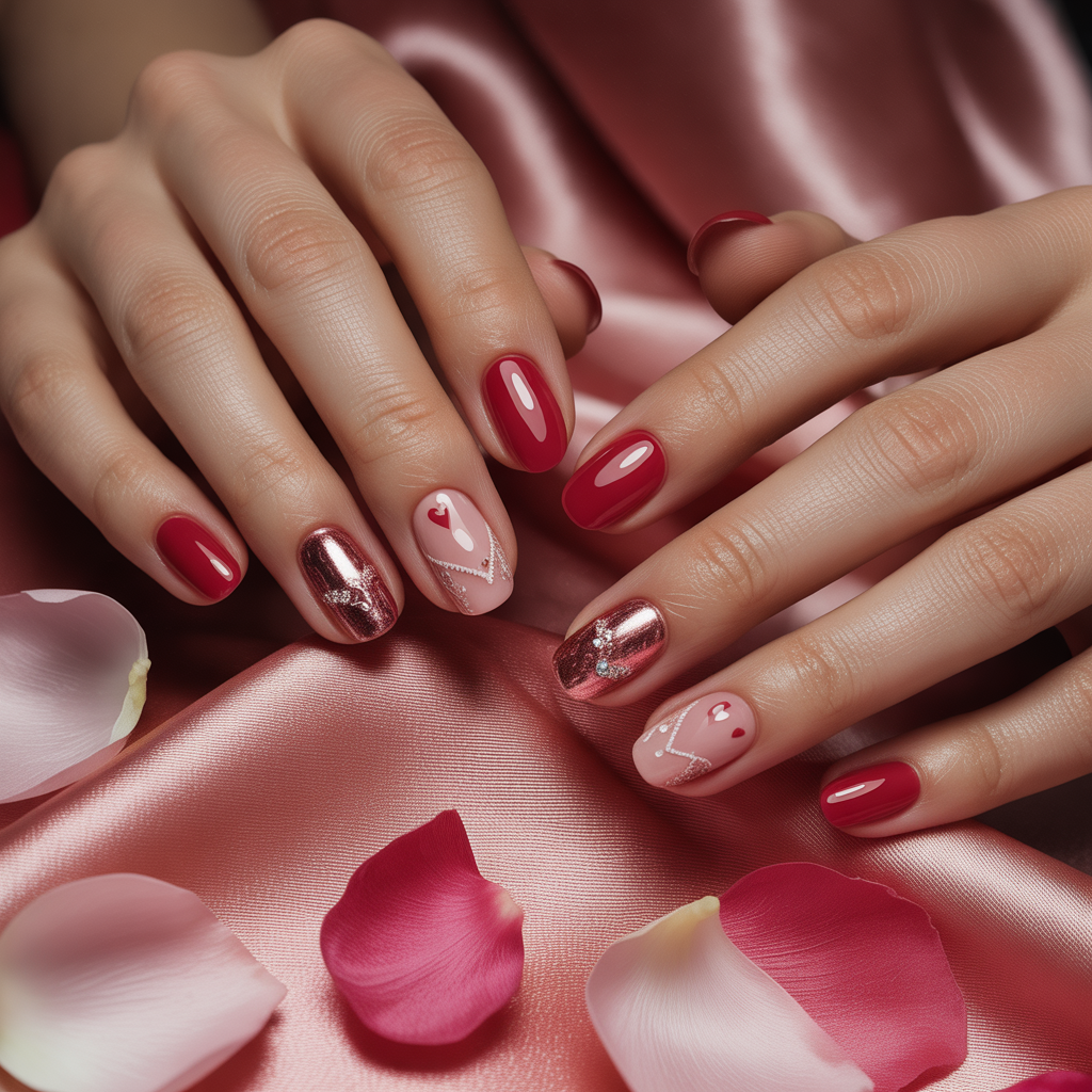 valentine nails