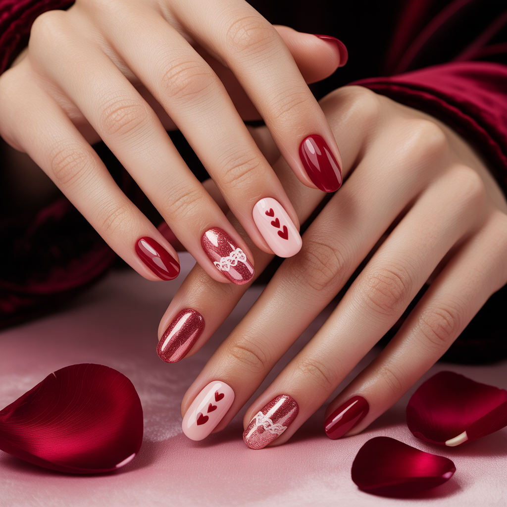 valentine nails