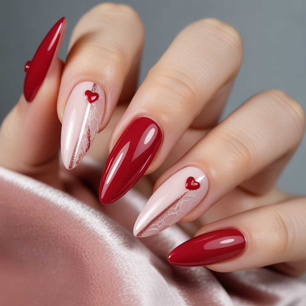 valentine nails