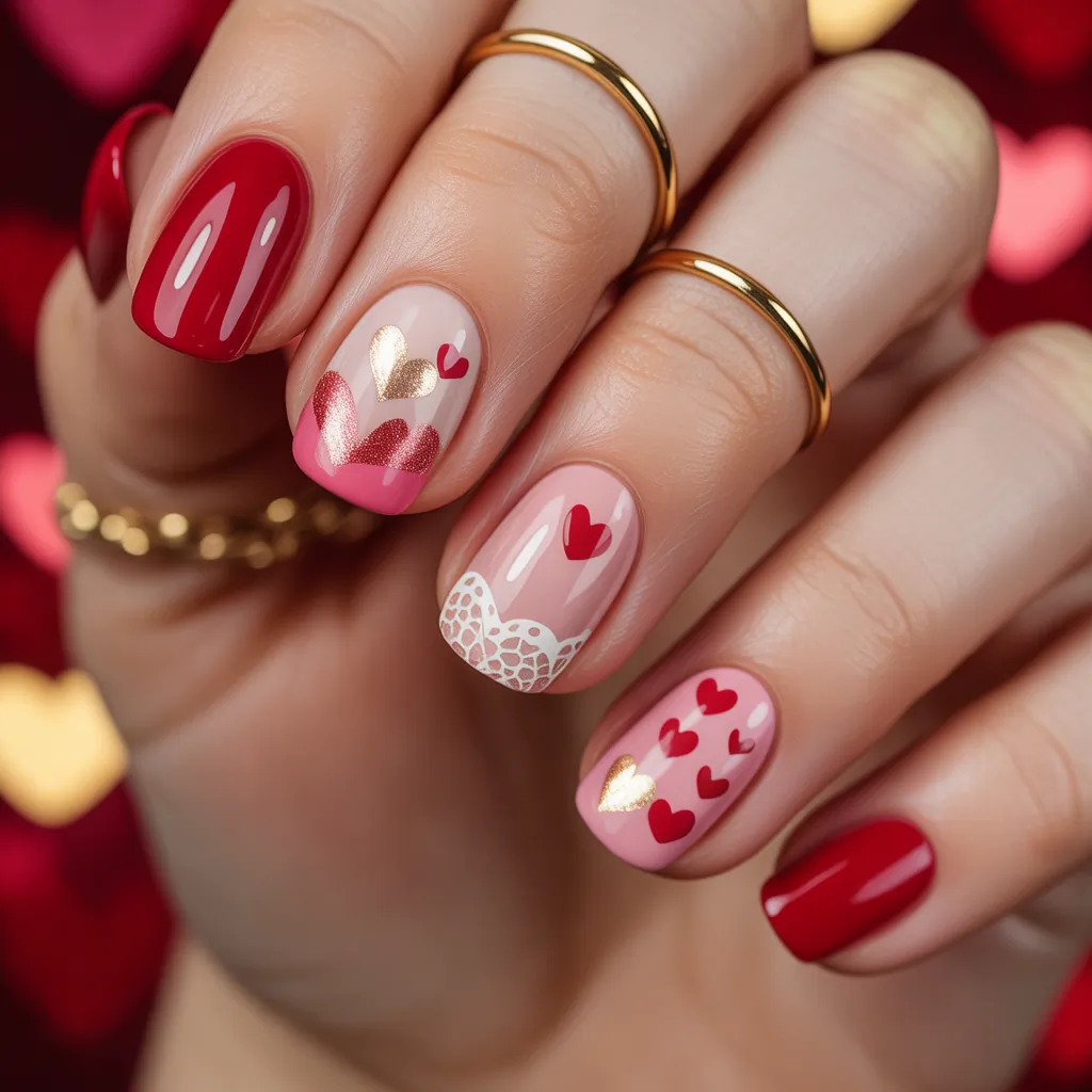 valentines nail art ideas