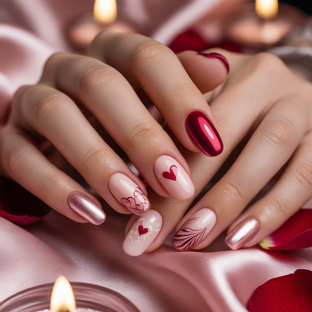 valentines nail art ideas