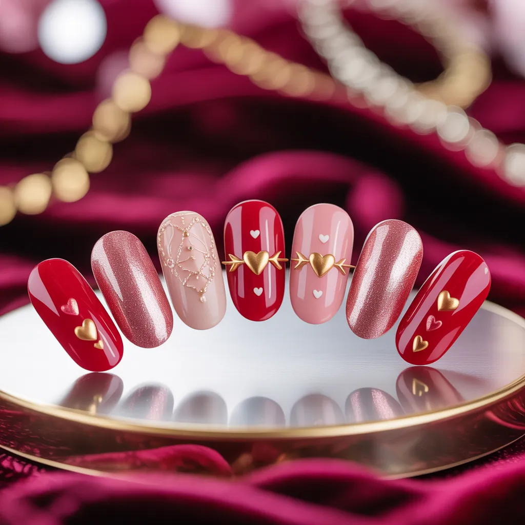 valentines nail art ideas