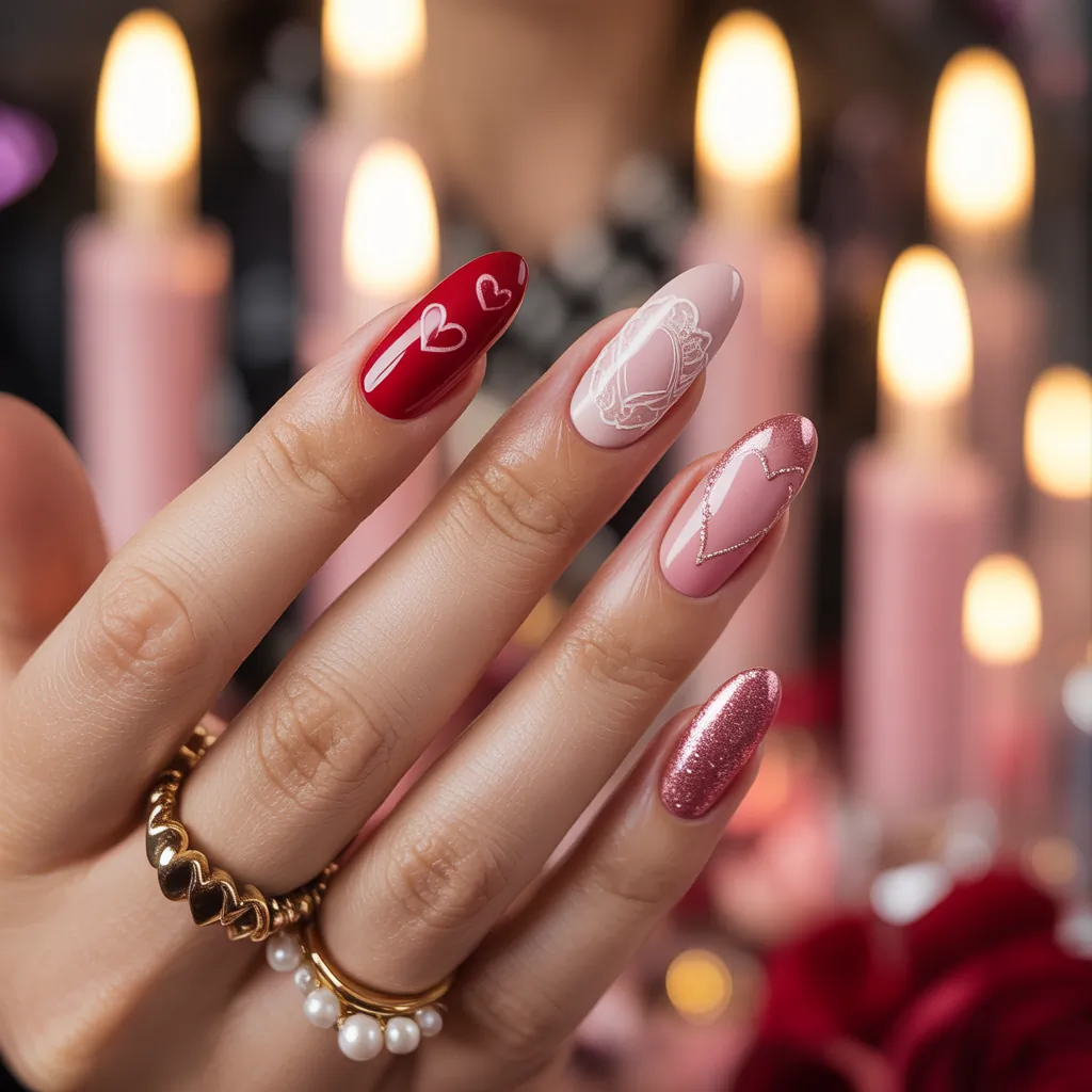 valentines nail art ideas