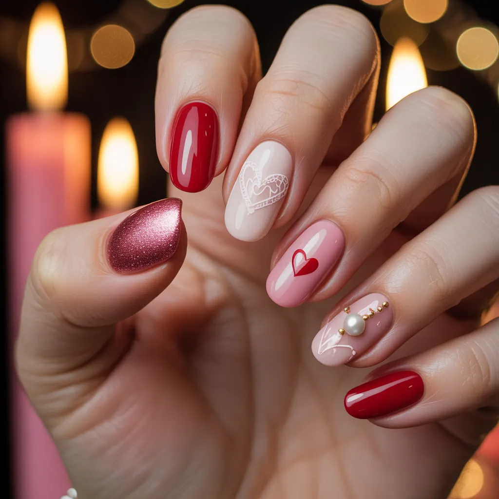 valentines nail art ideas