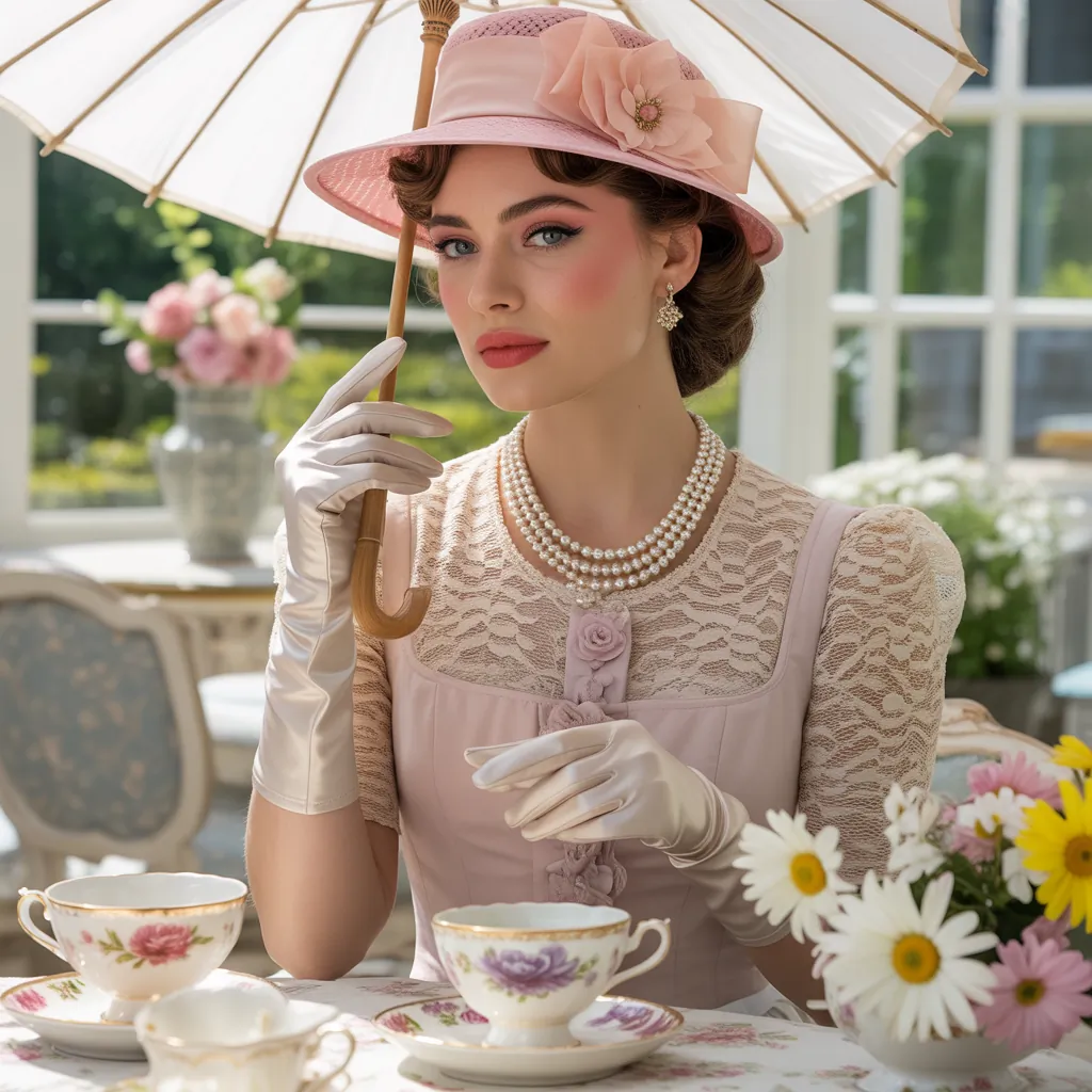 vintage tea party outfits