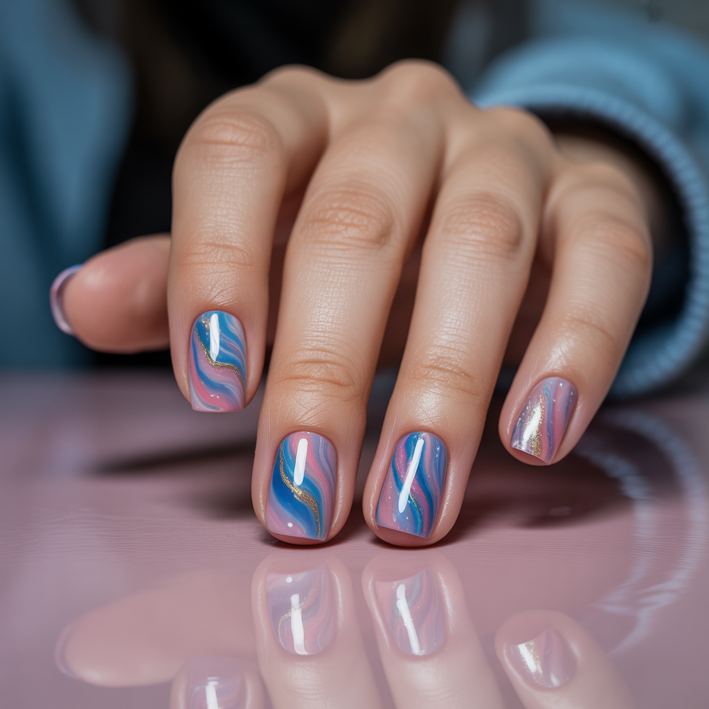 water marble nails