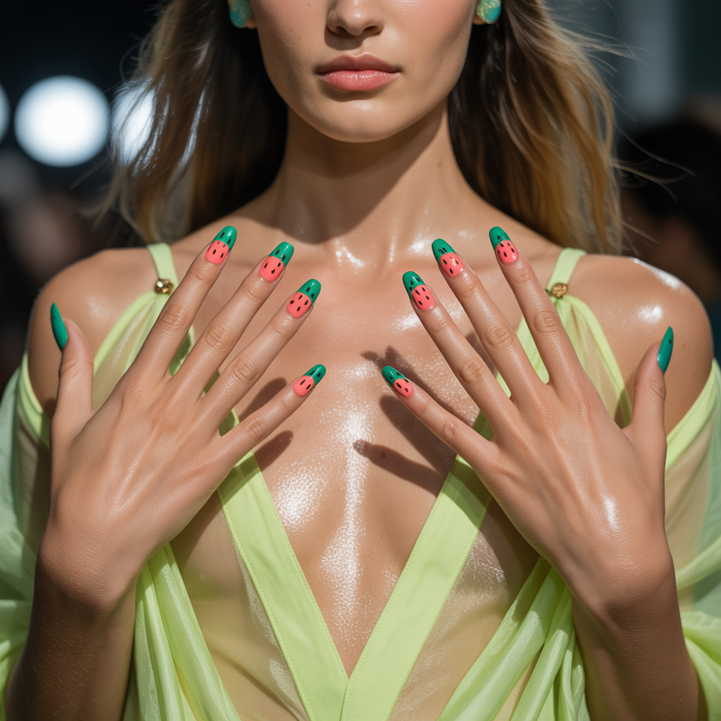 watermelon nails
