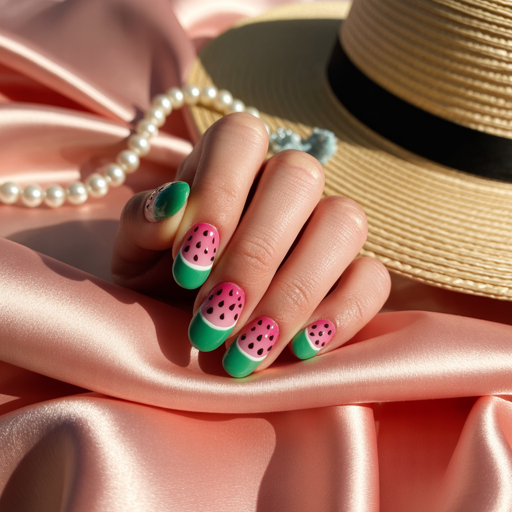 watermelon nails