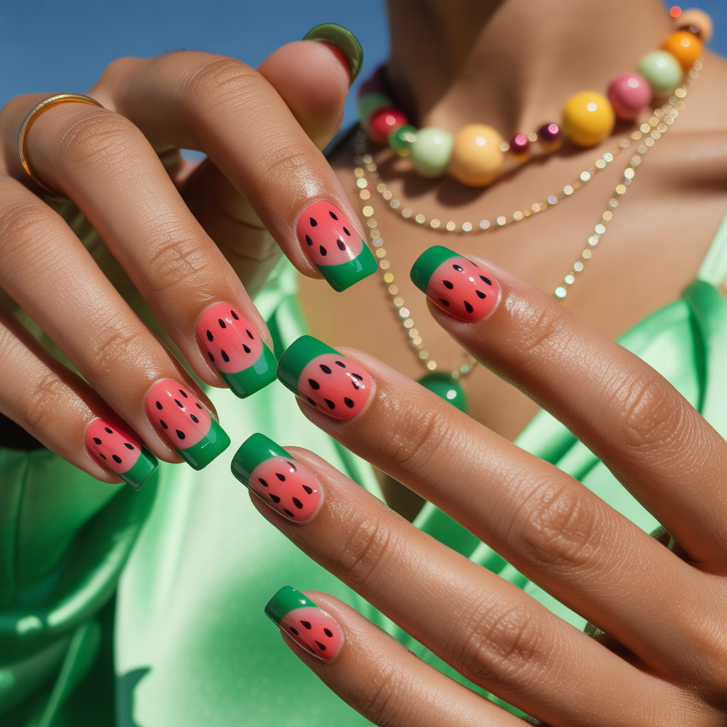 watermelon nails