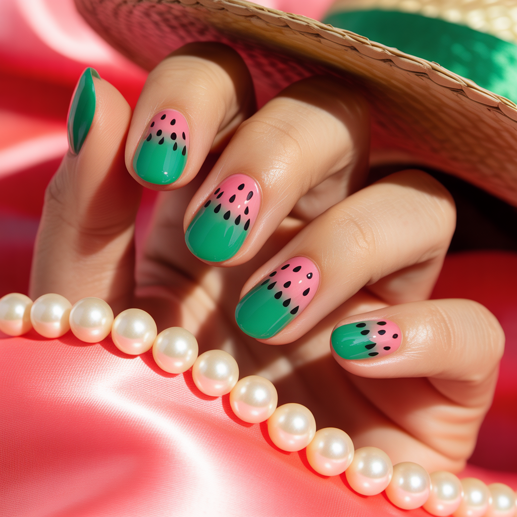 watermelon nails