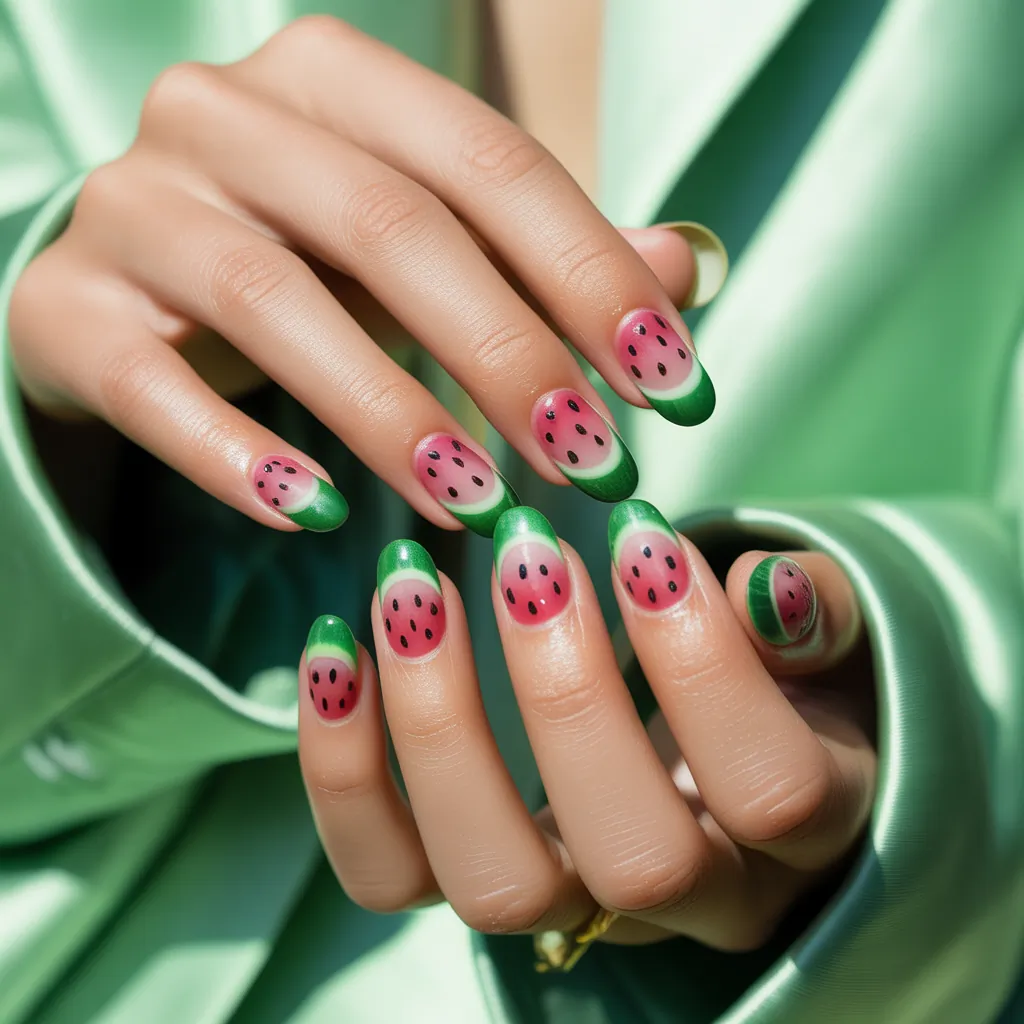 watermelon nails