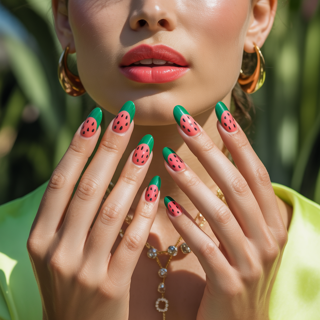 watermelon nails