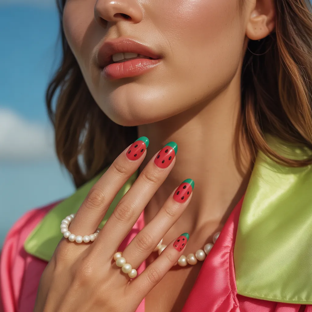 watermelon nails