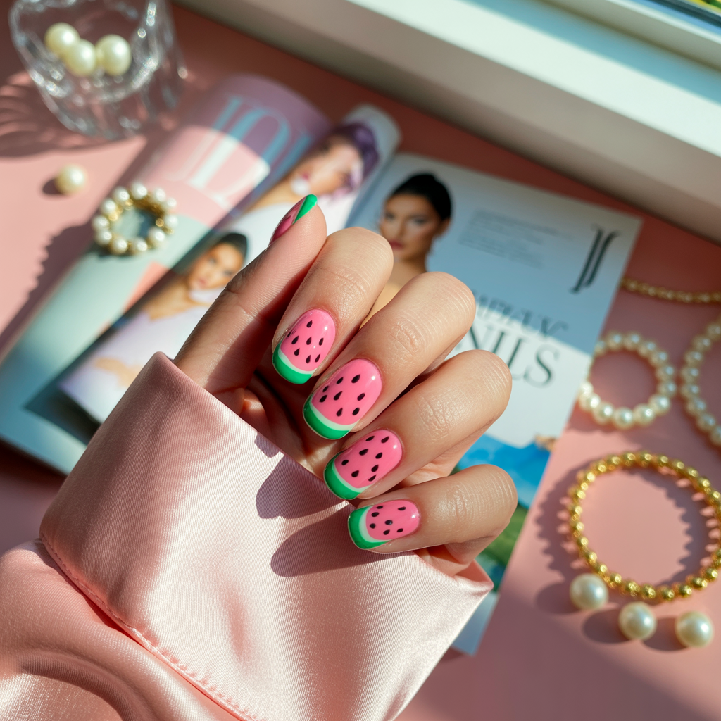 watermelon nails
