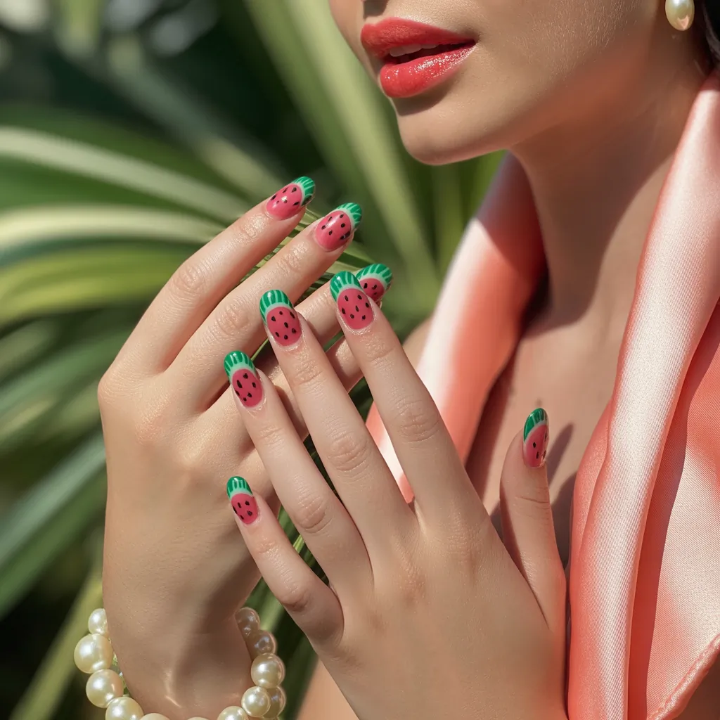 watermelon nails