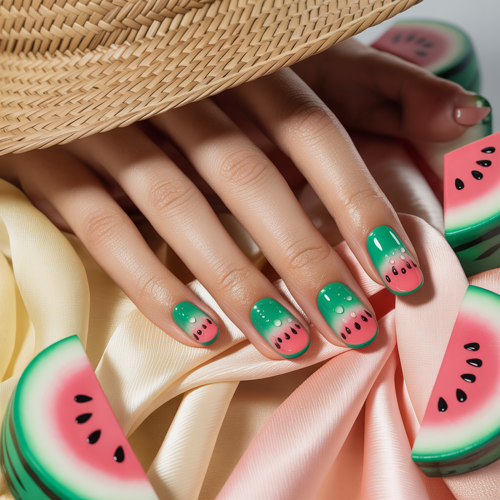 watermelon nails