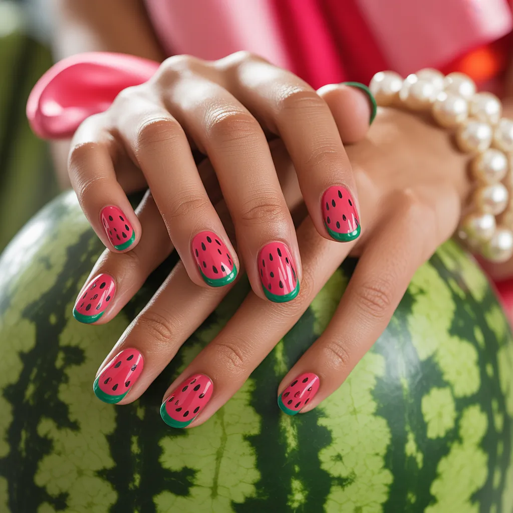 watermelon nails