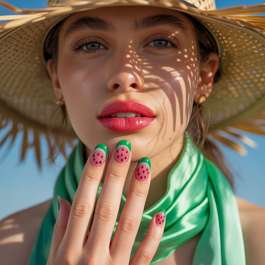 watermelon nails
