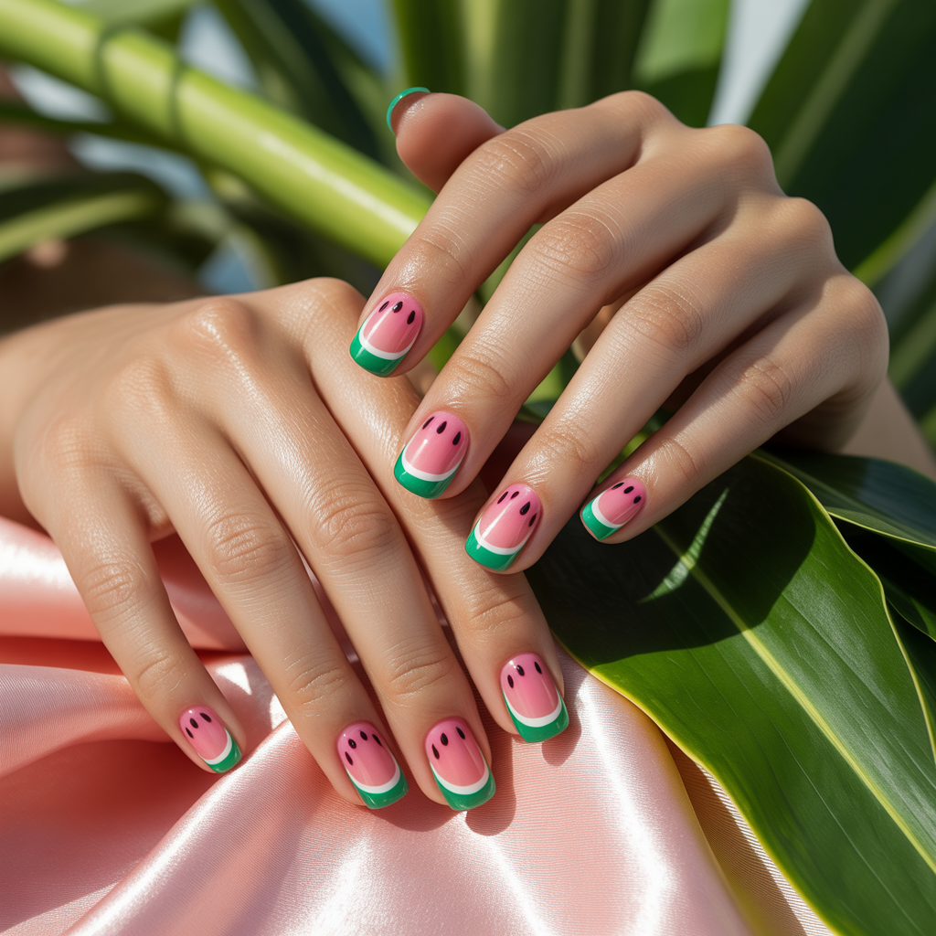 watermelon nails