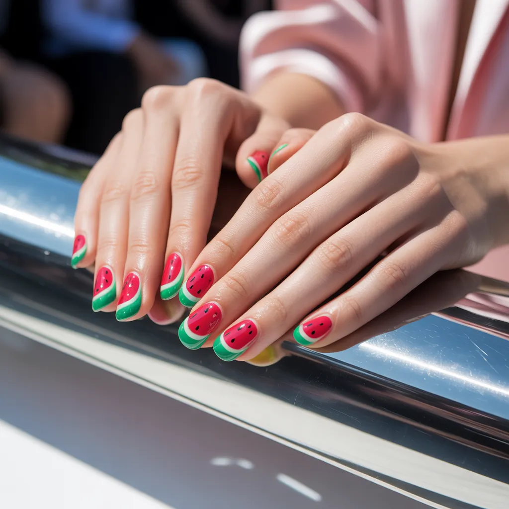 watermelon nails
