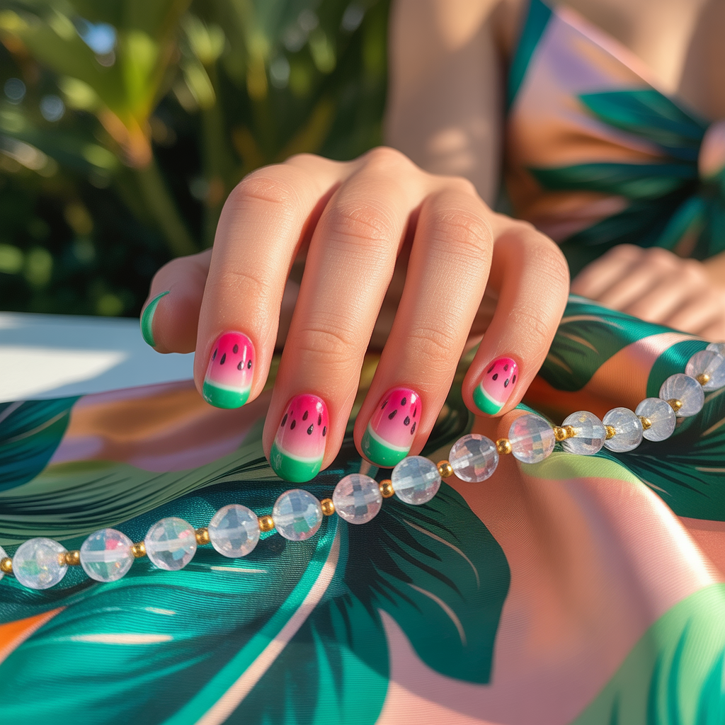 watermelon nails
