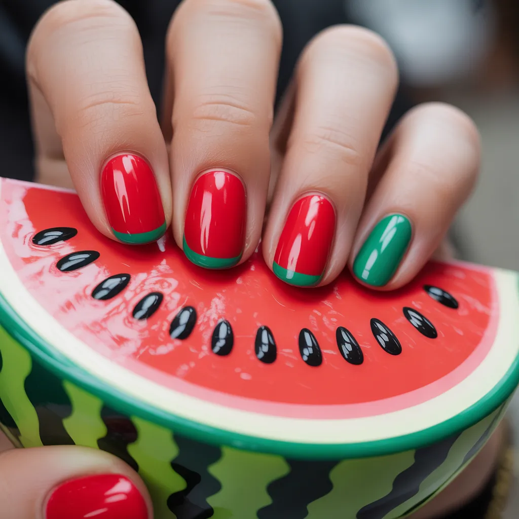 watermelon nails