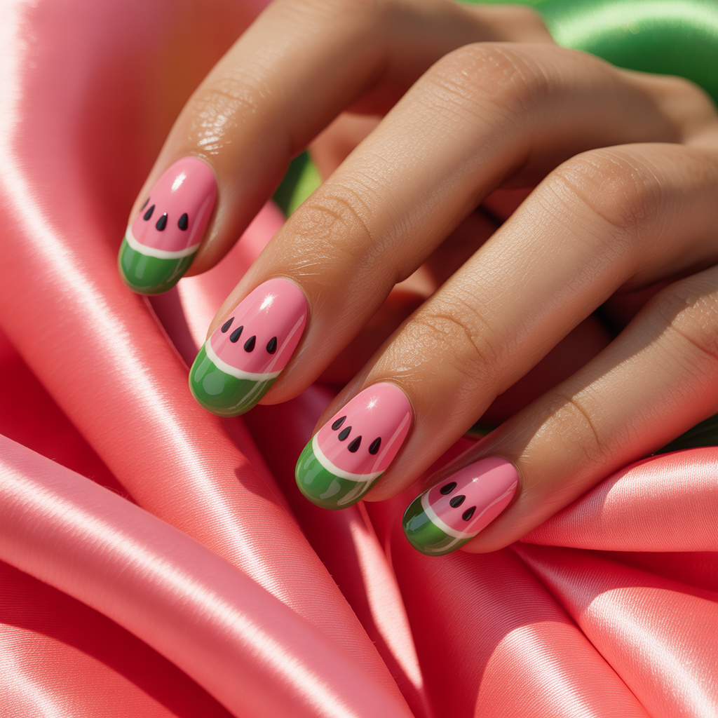 watermelon nails