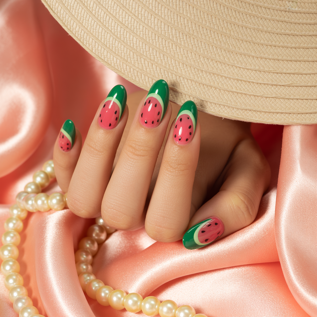watermelon nails