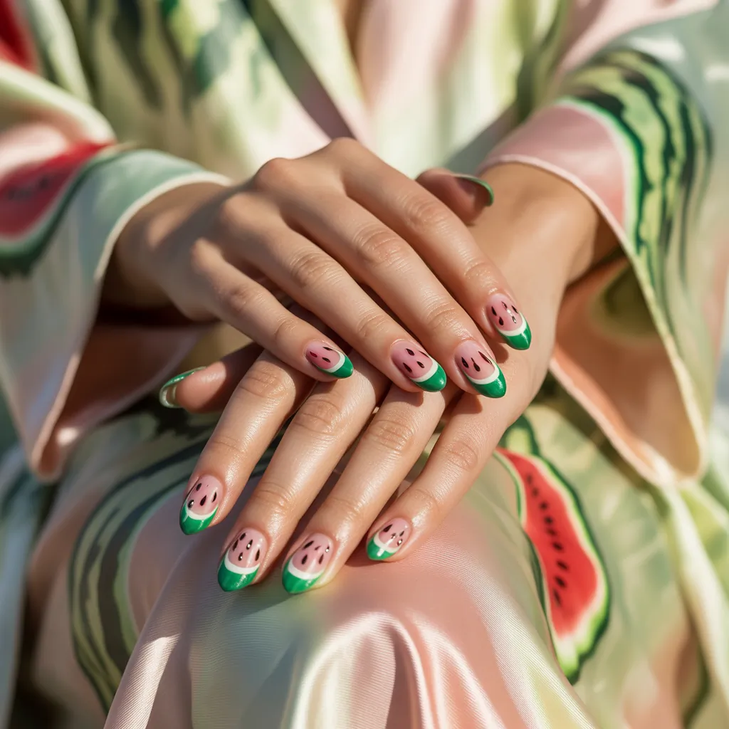 watermelon nails