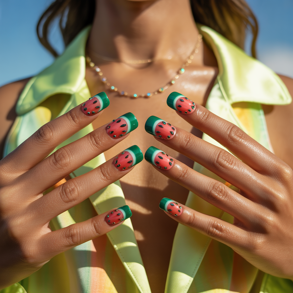 watermelon nails