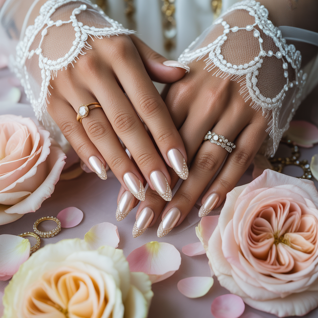 wedding day nails