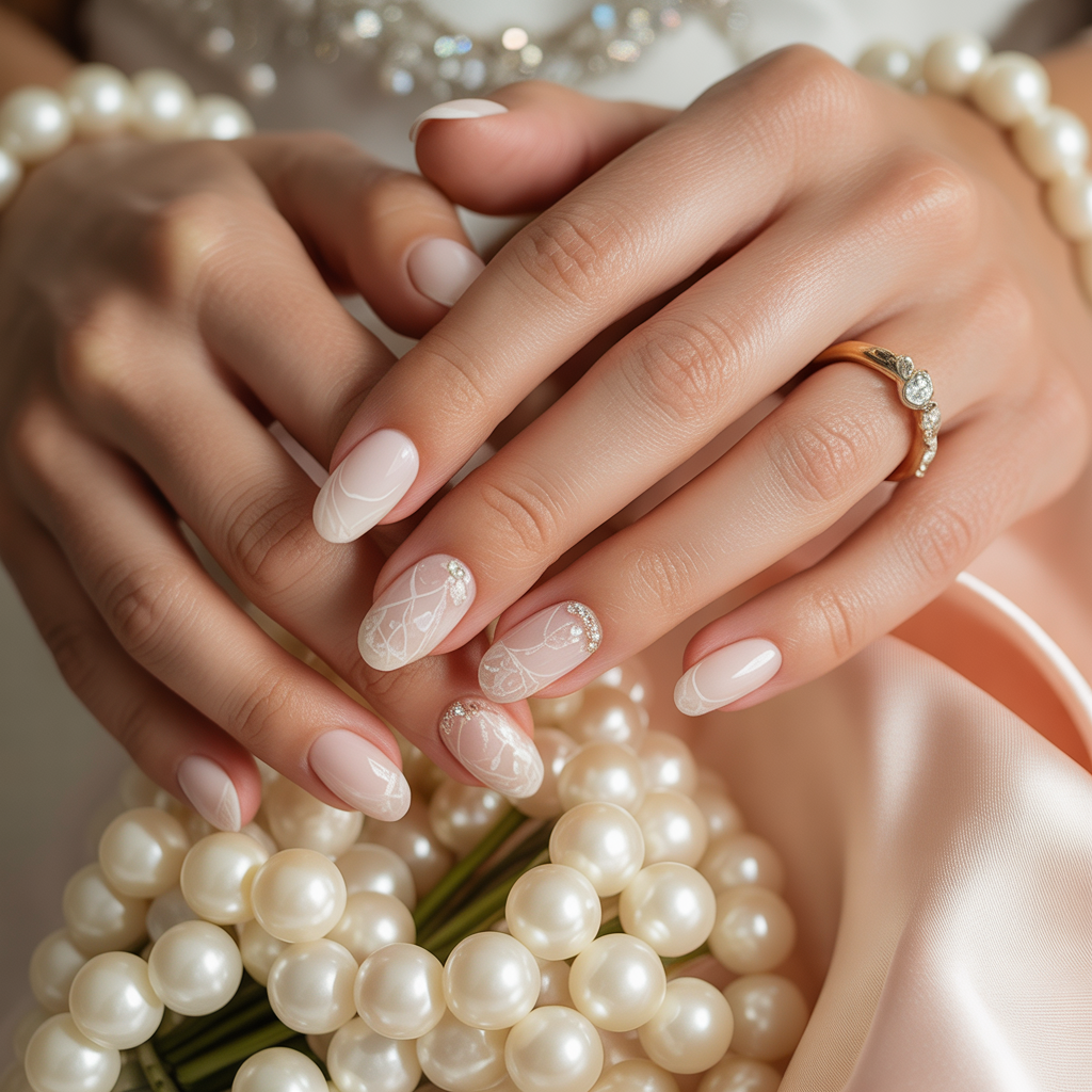 wedding day nails