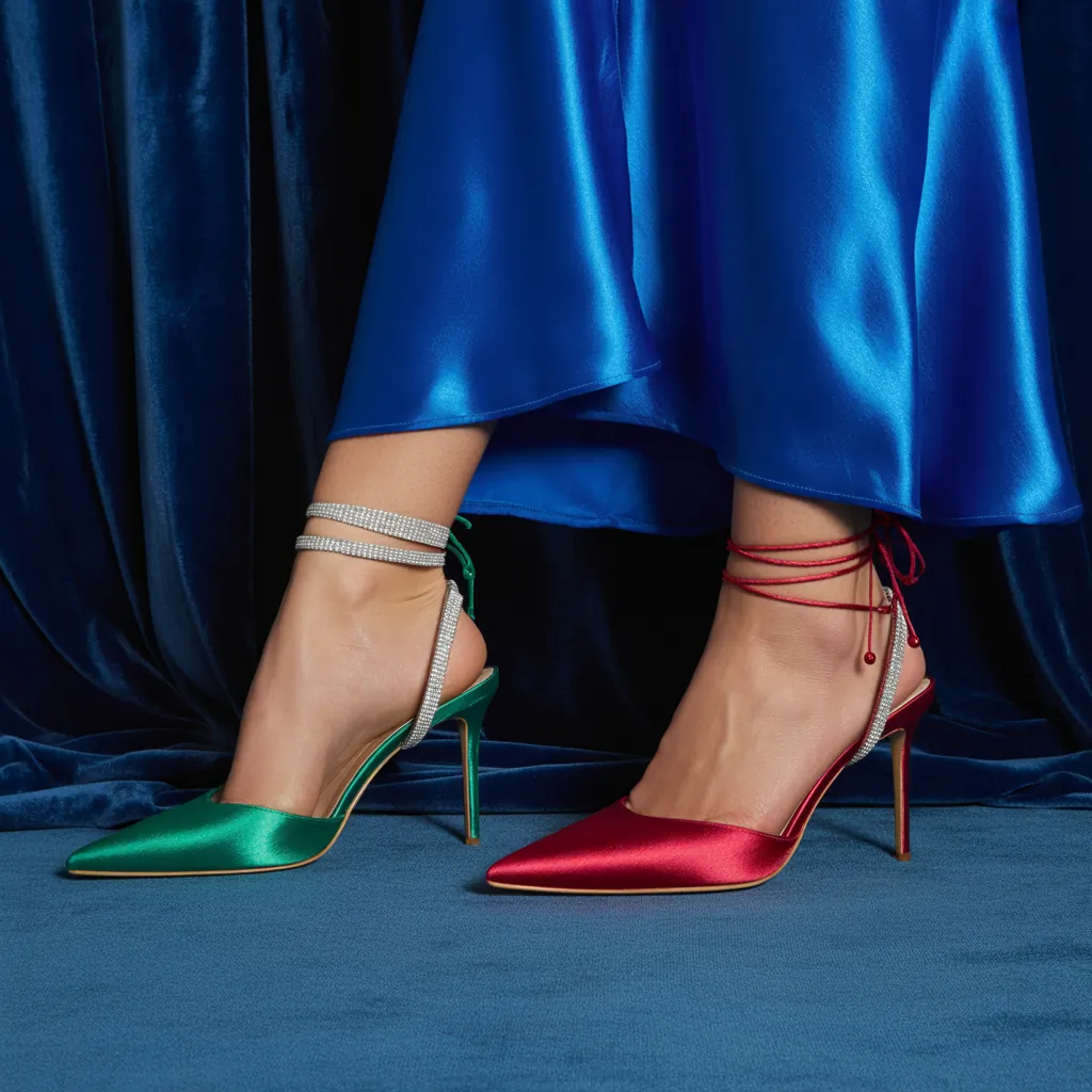 what color heels to wear with blue dress