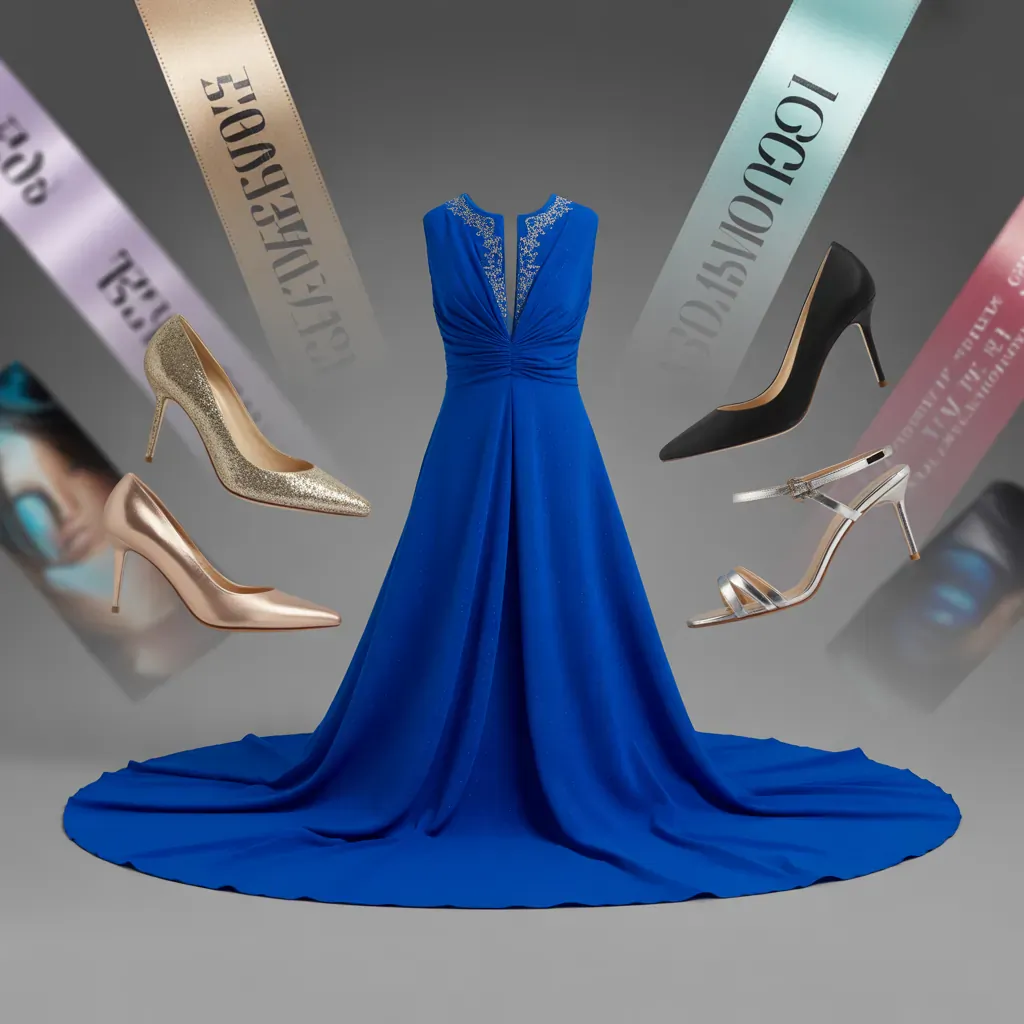 what color heels to wear with blue dress