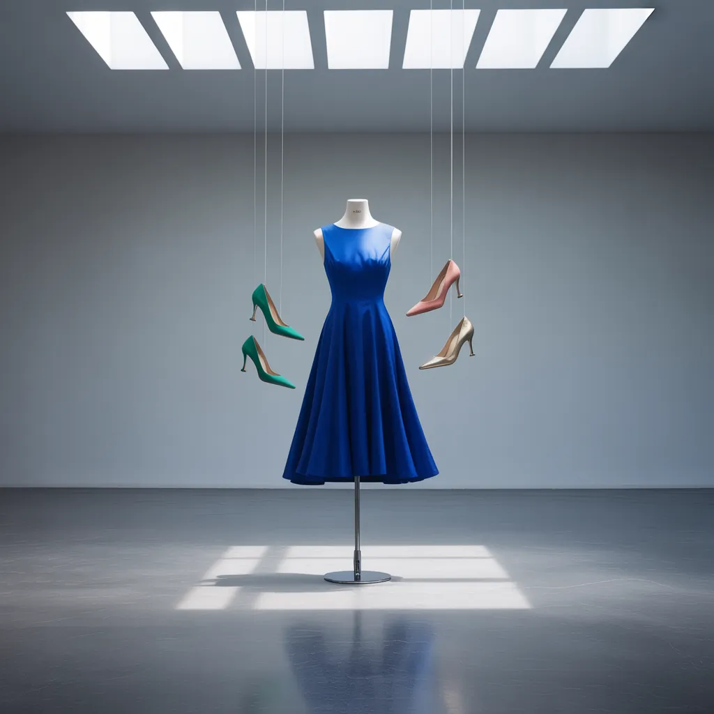 what color heels to wear with blue dress