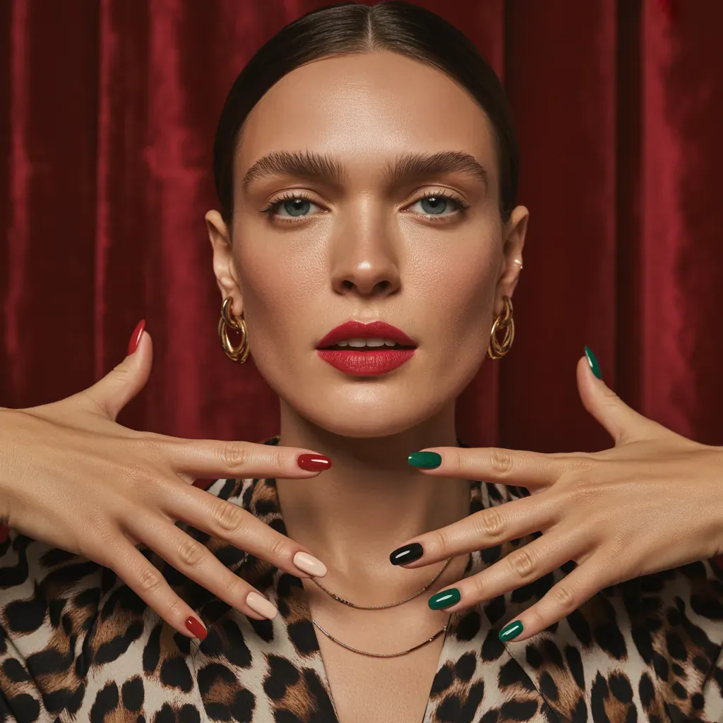 what color nail polish goes with a leopard print dress