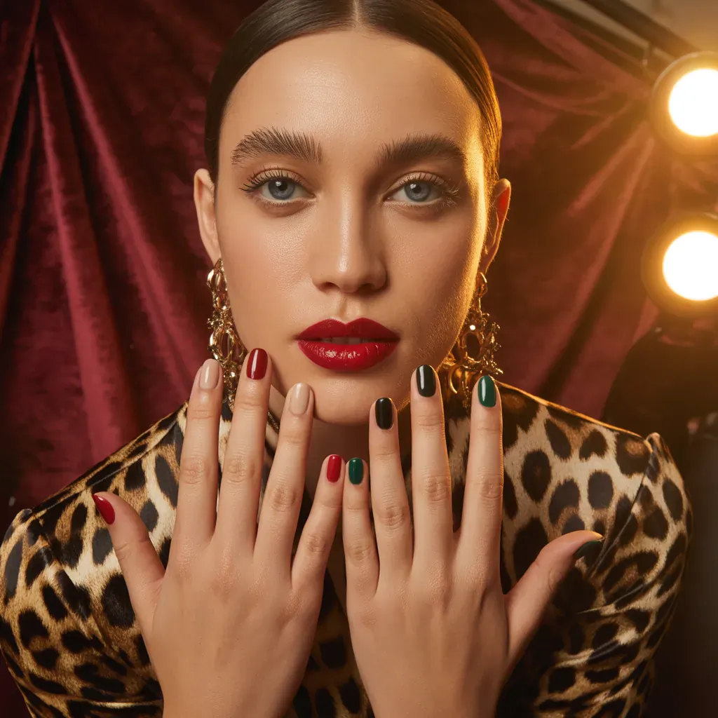 what color nail polish goes with a leopard print dress