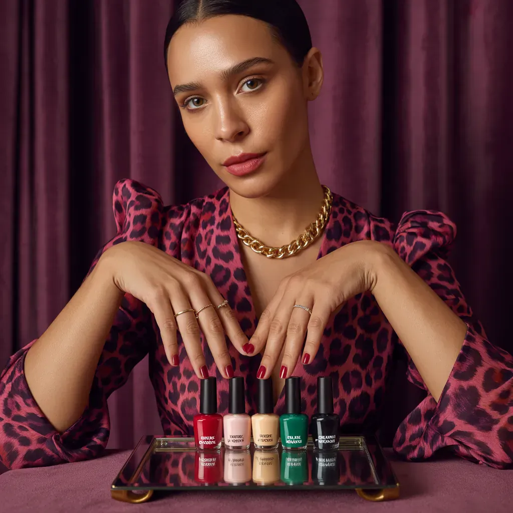 what color nail polish goes with a leopard print dress